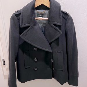 JCrew Black Wool Peacoat with thinsulate Size 6
